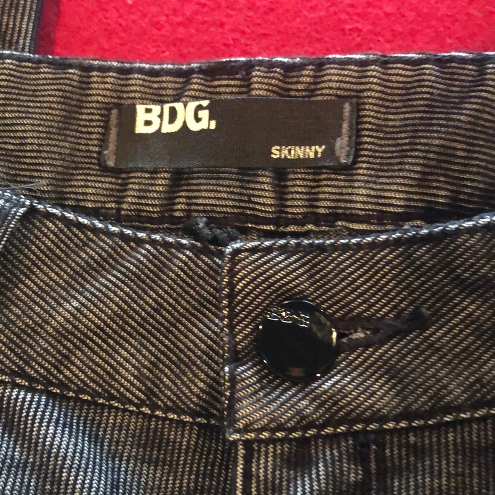 🤩EUC BDG Skinny Black/Gray high rise CORDUROY Urban Outfitters jeans